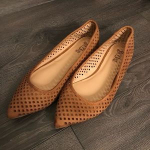 Suede Tan Flats